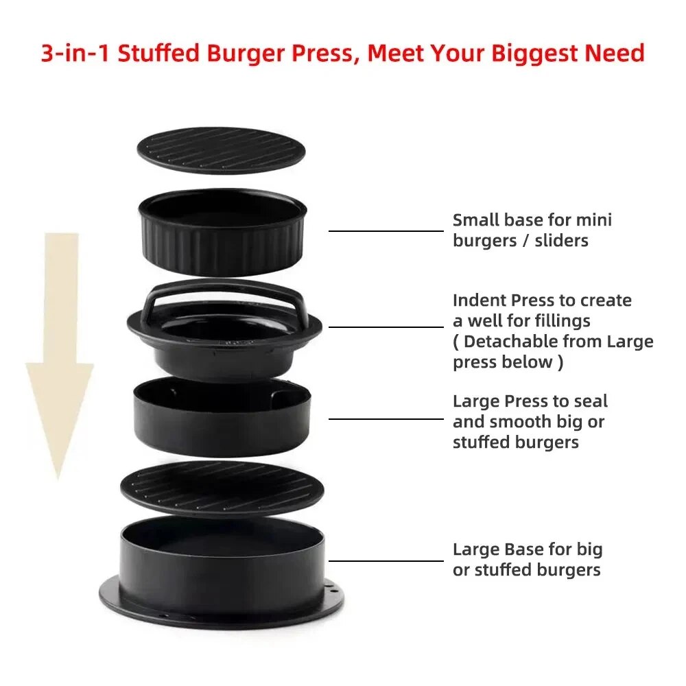 Round Hamburger Burger Press B - Hot Dog Press review and price