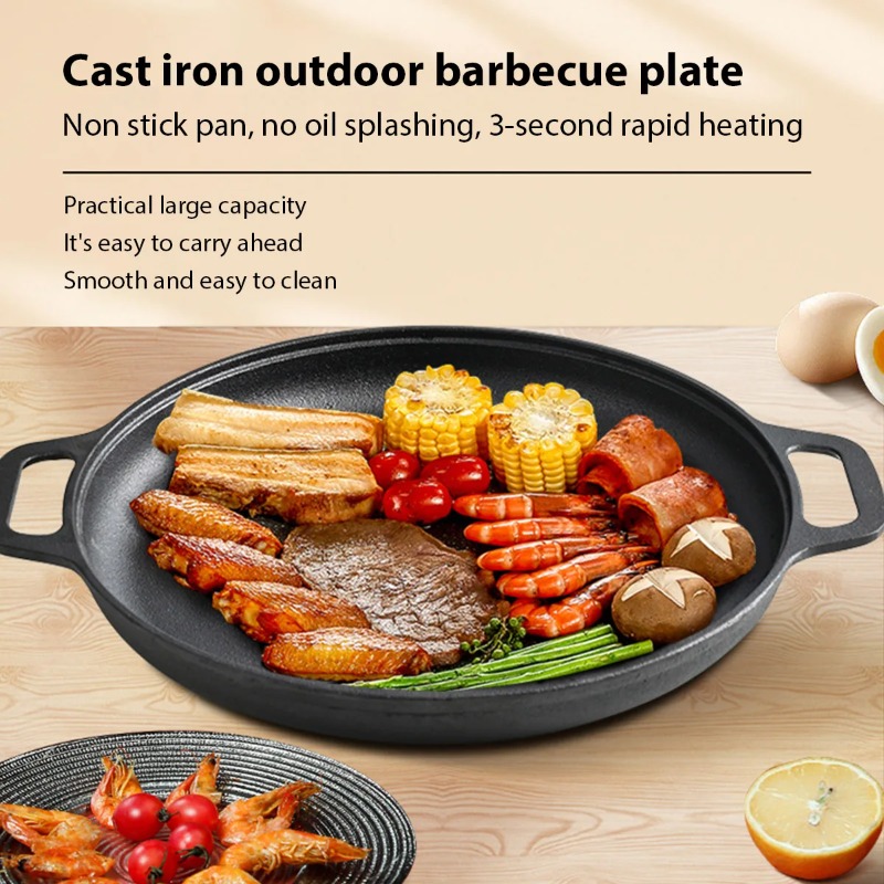 Cast Iron Frying Pan Non-stick - Danish Pancake Pan review and price