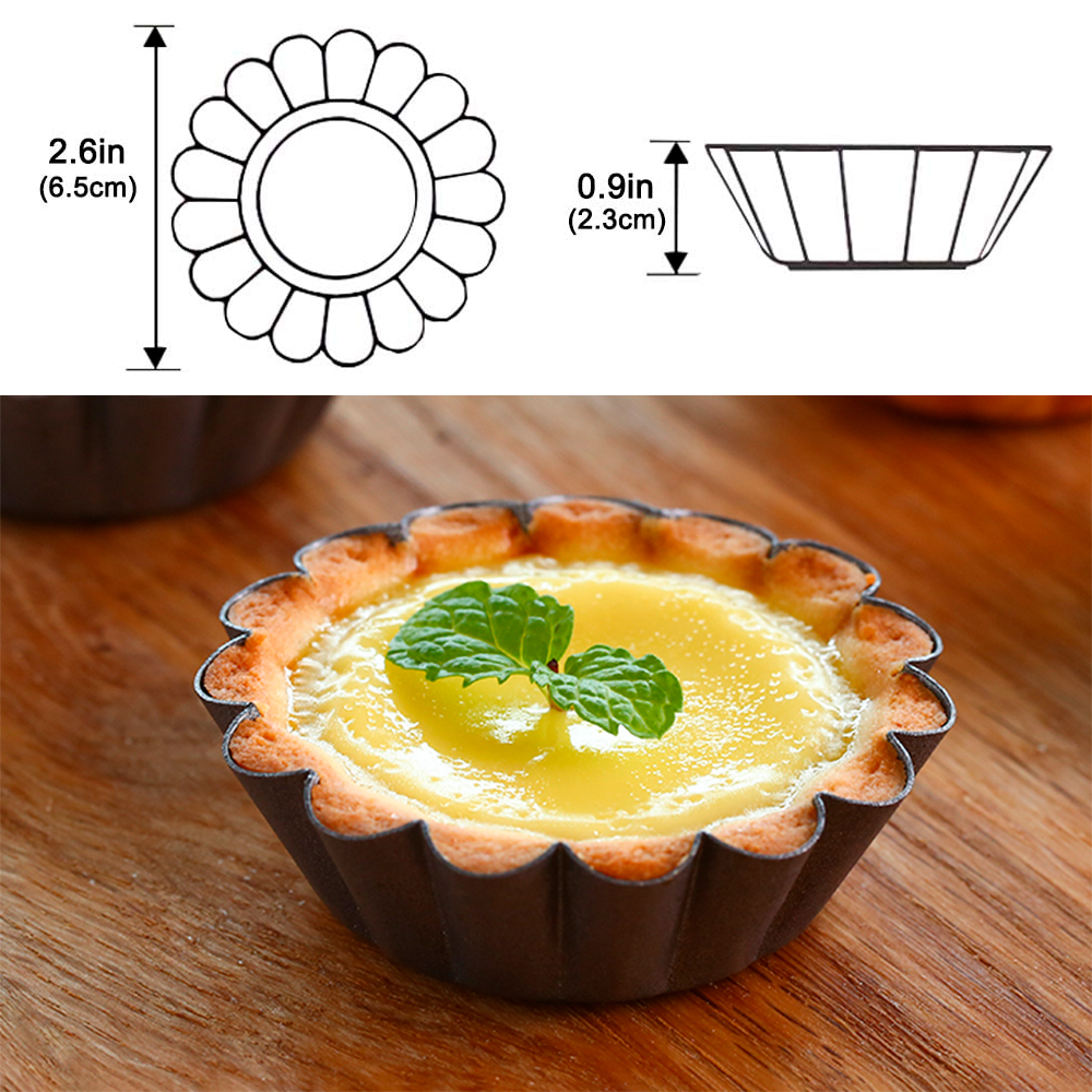 12Pcs Pan Mold Tart Quiche Fla - Egg Waffle Pan review and price