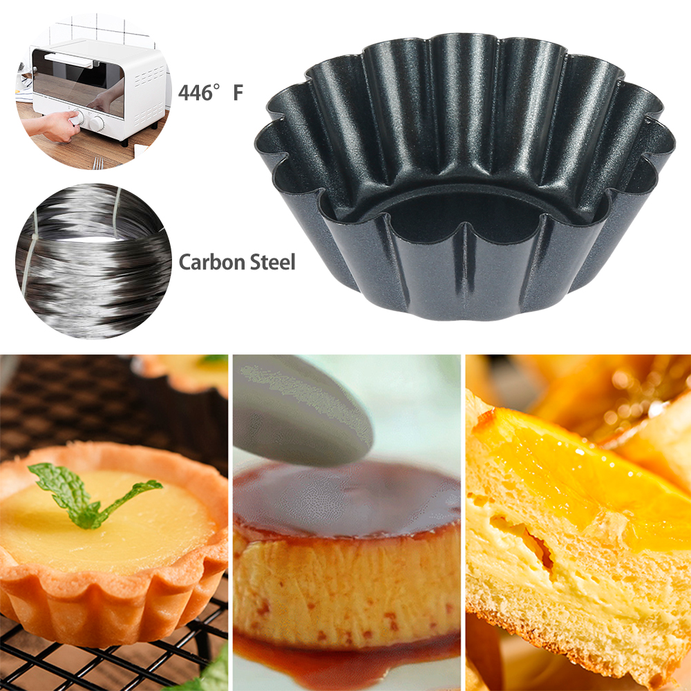 12Pcs Pan Mold Tart Quiche Fla - Egg Waffle Pan review and price