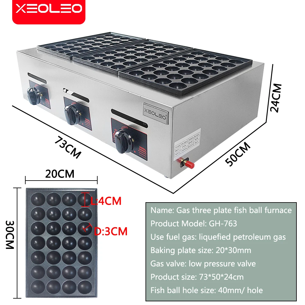 XEOLEO Commercial Desktop 3-pl - Takoyaki Grill Plate review and price