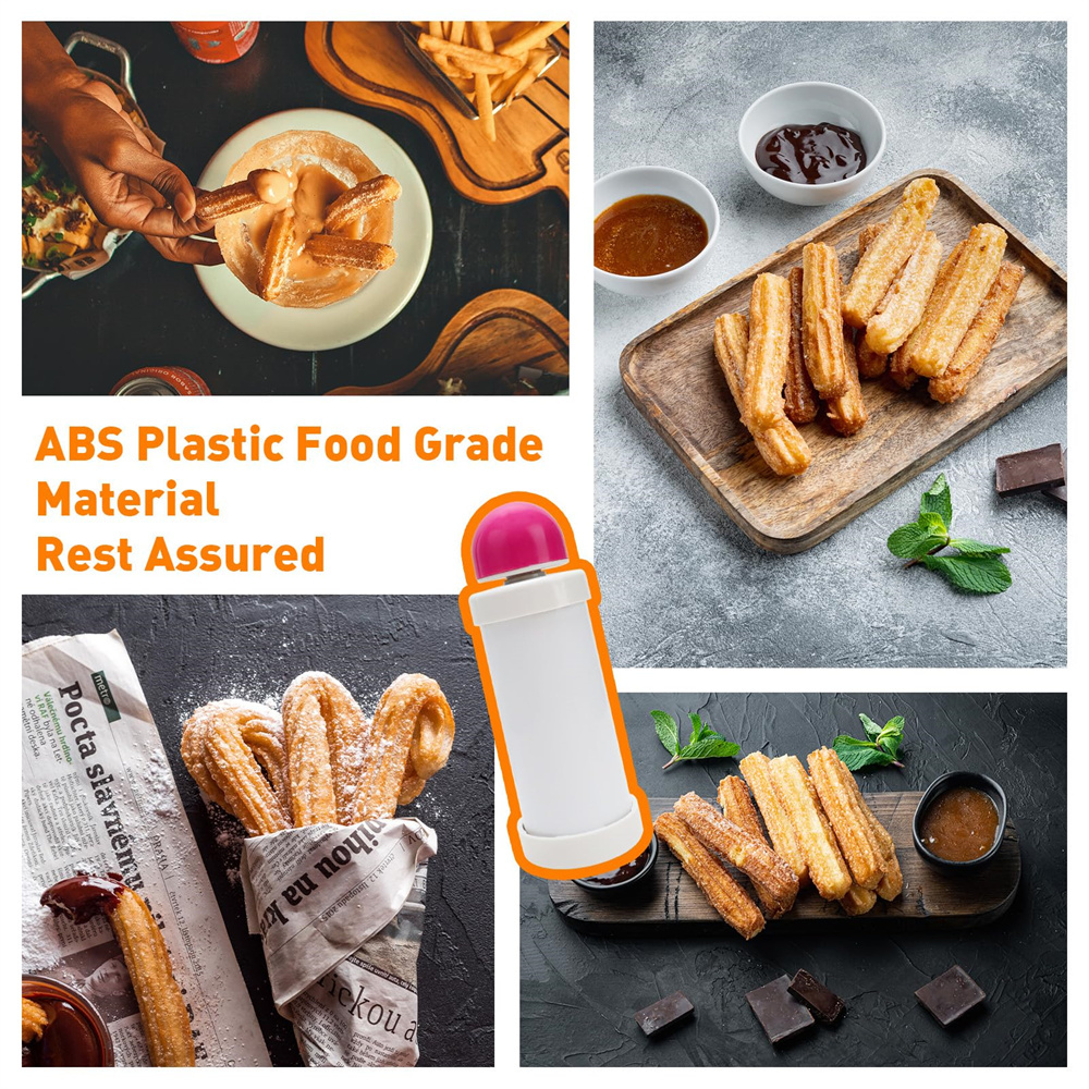 1pc DIY Manual Cookie Press Ma - Churros Maker Gun review and price