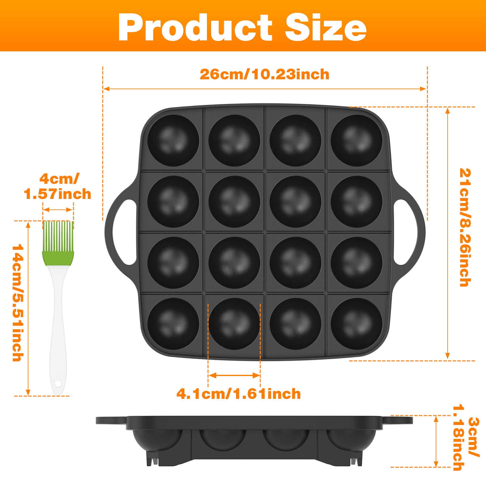 Takoyaki Pan 16 Hole Octopus B - Takoyaki Grill Plate review and price