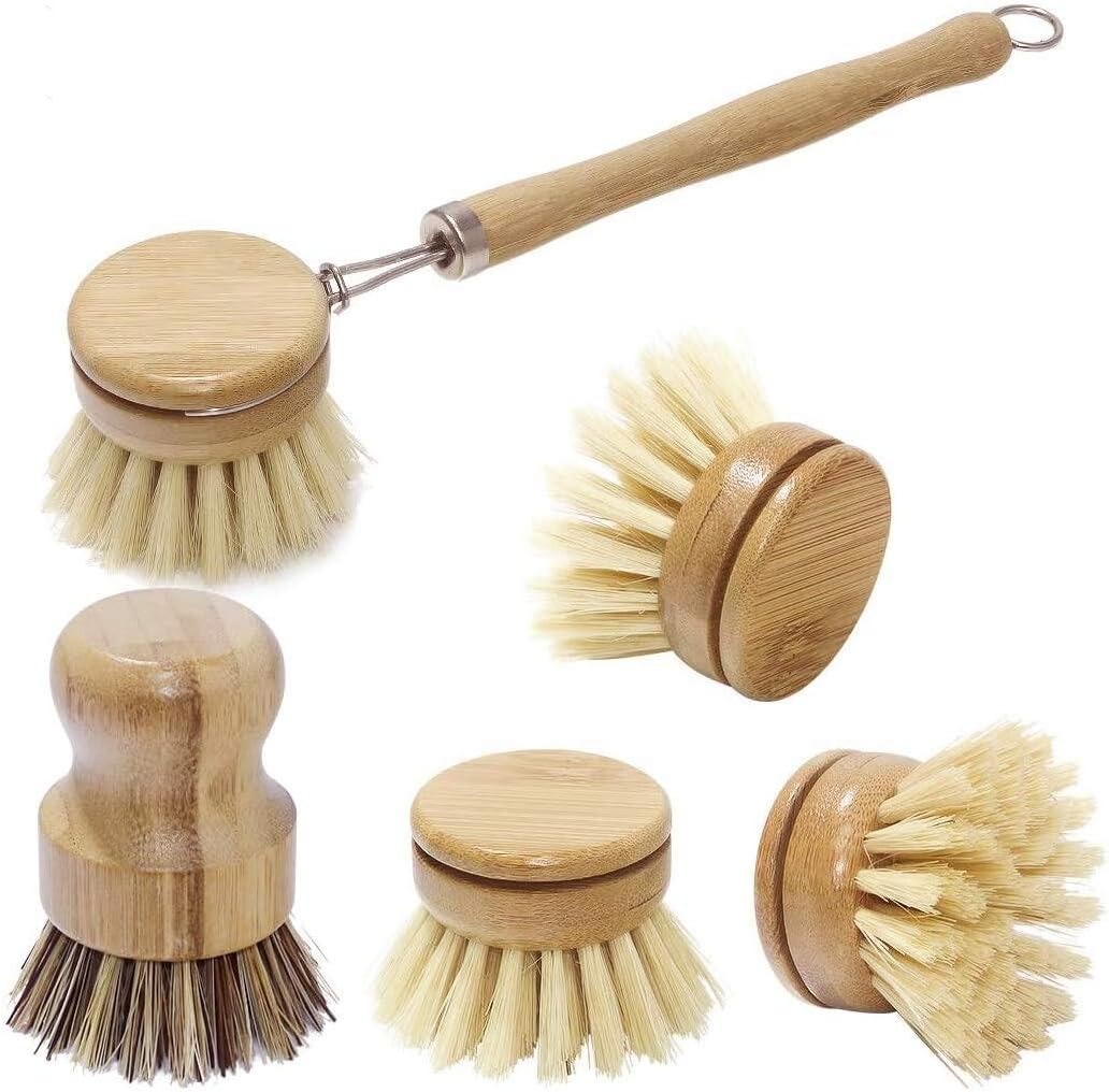 Bamboo Dish Scrub Brushes, Kit - Cast Iron Corn review and price