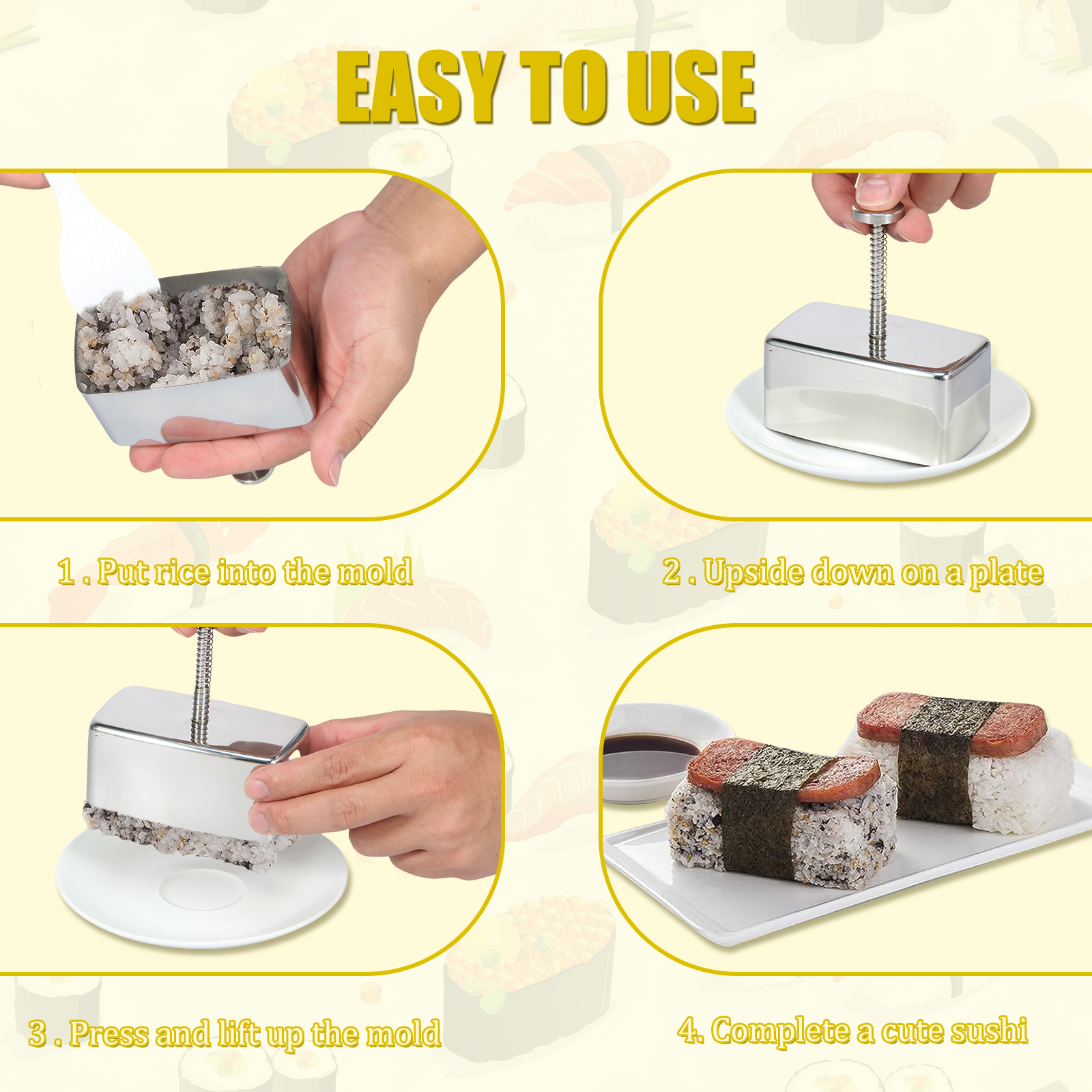 Onigiri Mold Non-stick Stainle - Spring Roll Wrapper review and price