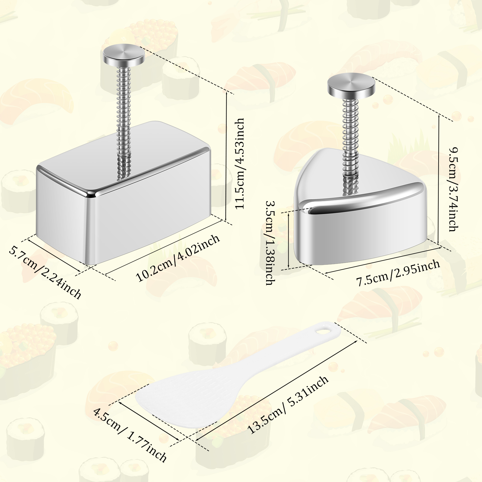 Onigiri Mold Non-stick Stainle - Spring Roll Wrapper review and price