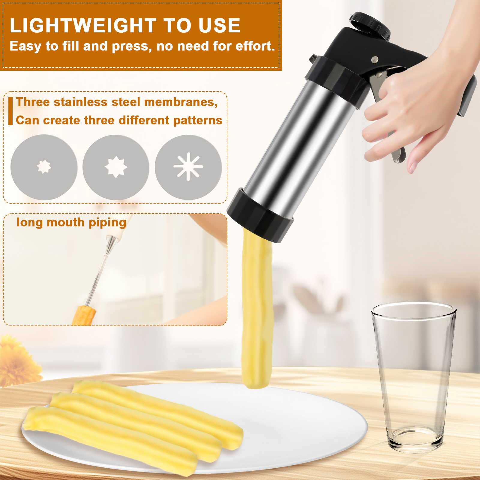 Churro Maker Machine Cookie Pr - Churros Maker Gun review and price