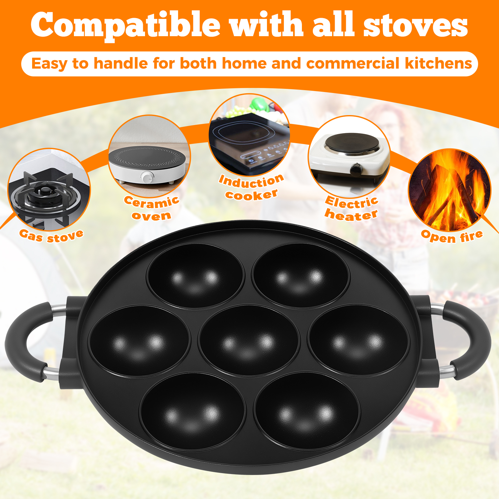 16/7 Holes Takoyaki Pan Alumin - Takoyaki Grill Plate review and price