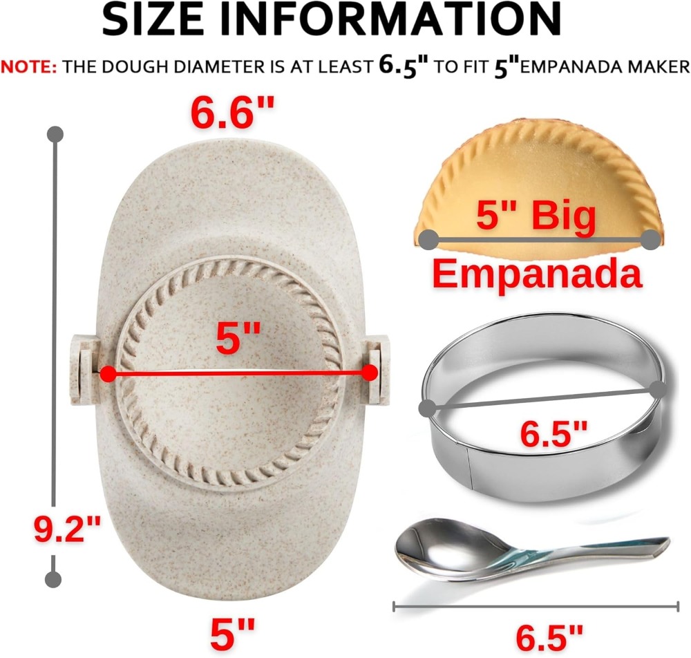 5 Inch Extra Large Empanada Ma - Dumpling Press Set review and price