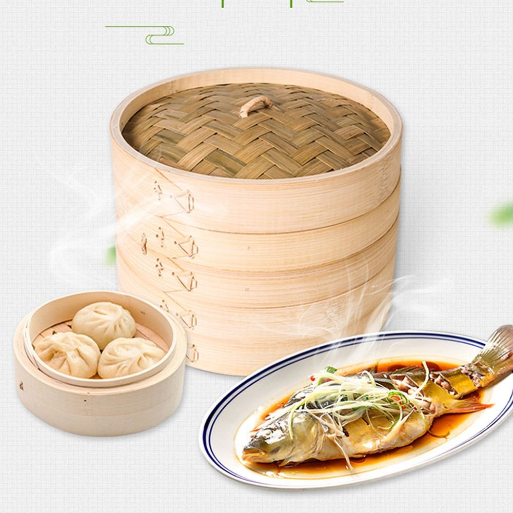 Bamboo Steamer Basket with Lid - Bao Steamer Bamboo review and price