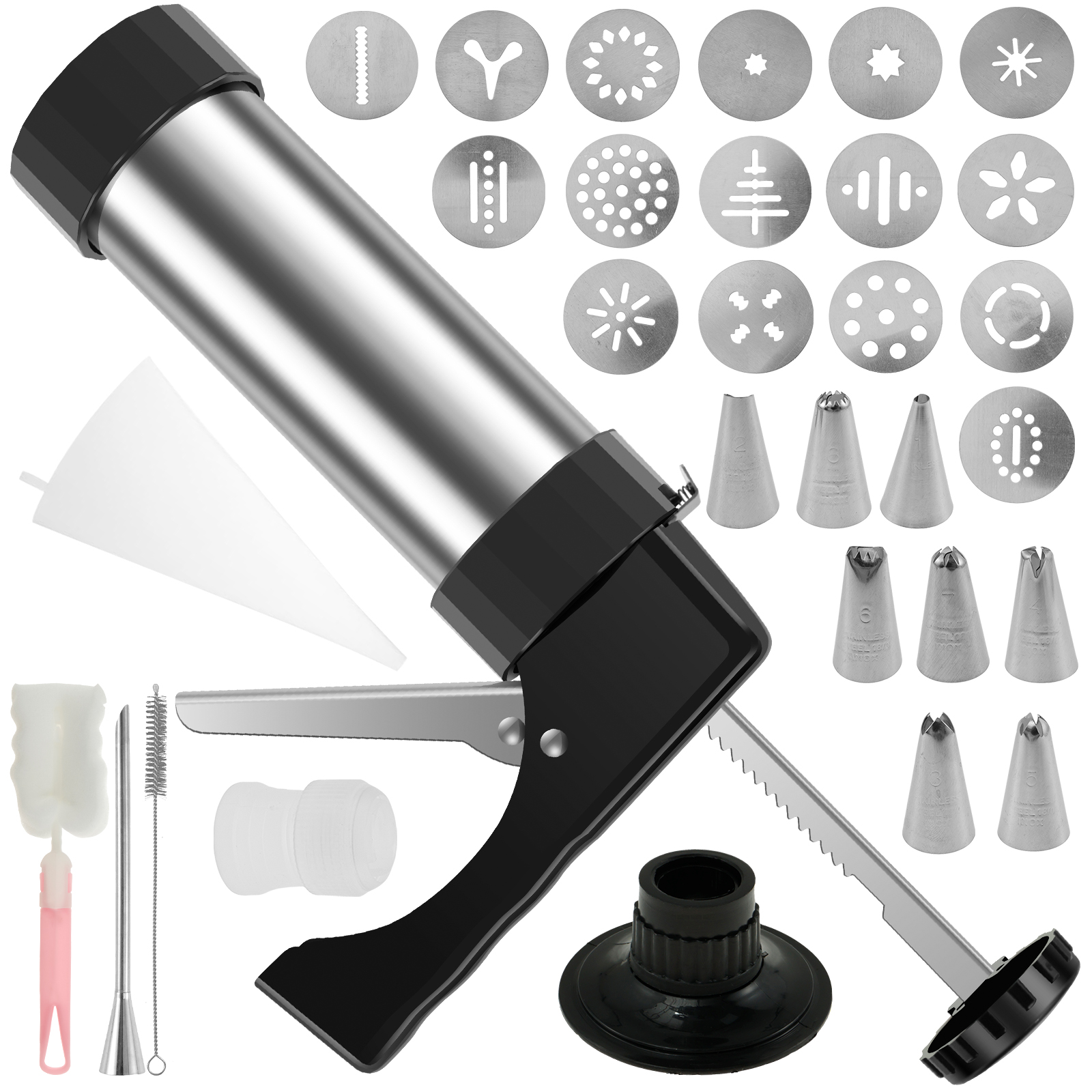 Cookie Press Gun Tips Set Stai - Churros Maker Gun review and price