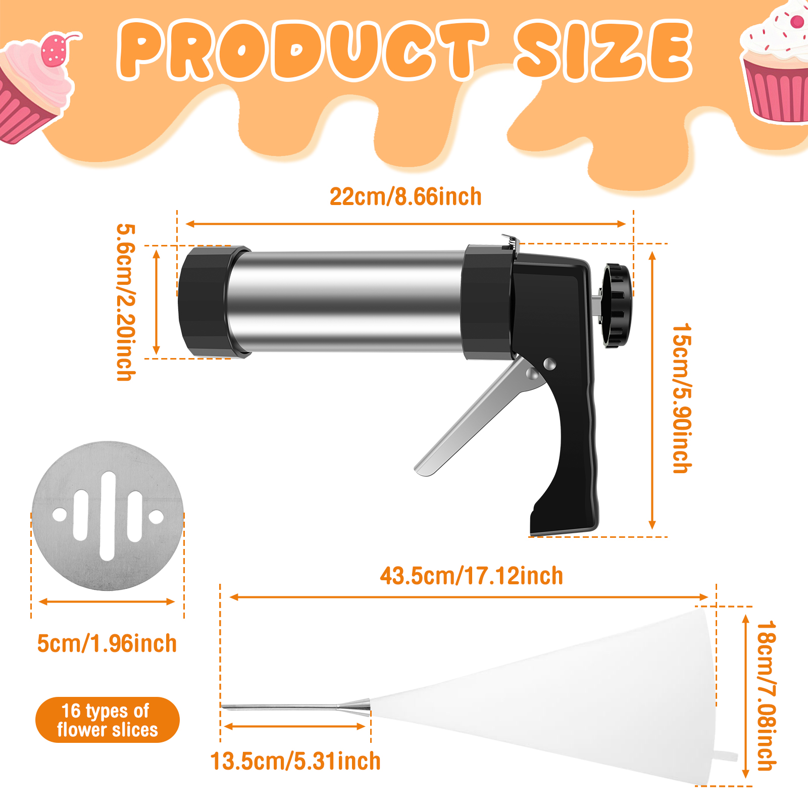 Cookie Press Gun Tips Set Stai - Churros Maker Gun review and price