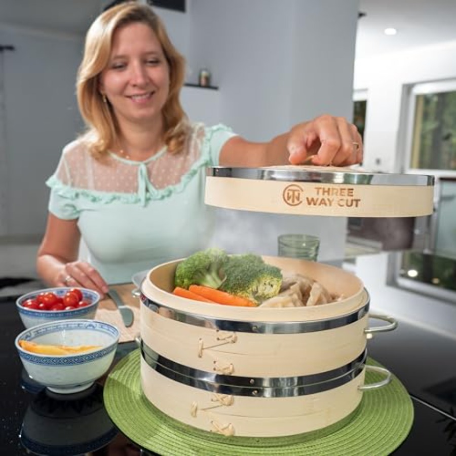 2-tier 10 Bamboo Steamer with  - Bao Steamer Bamboo review and price