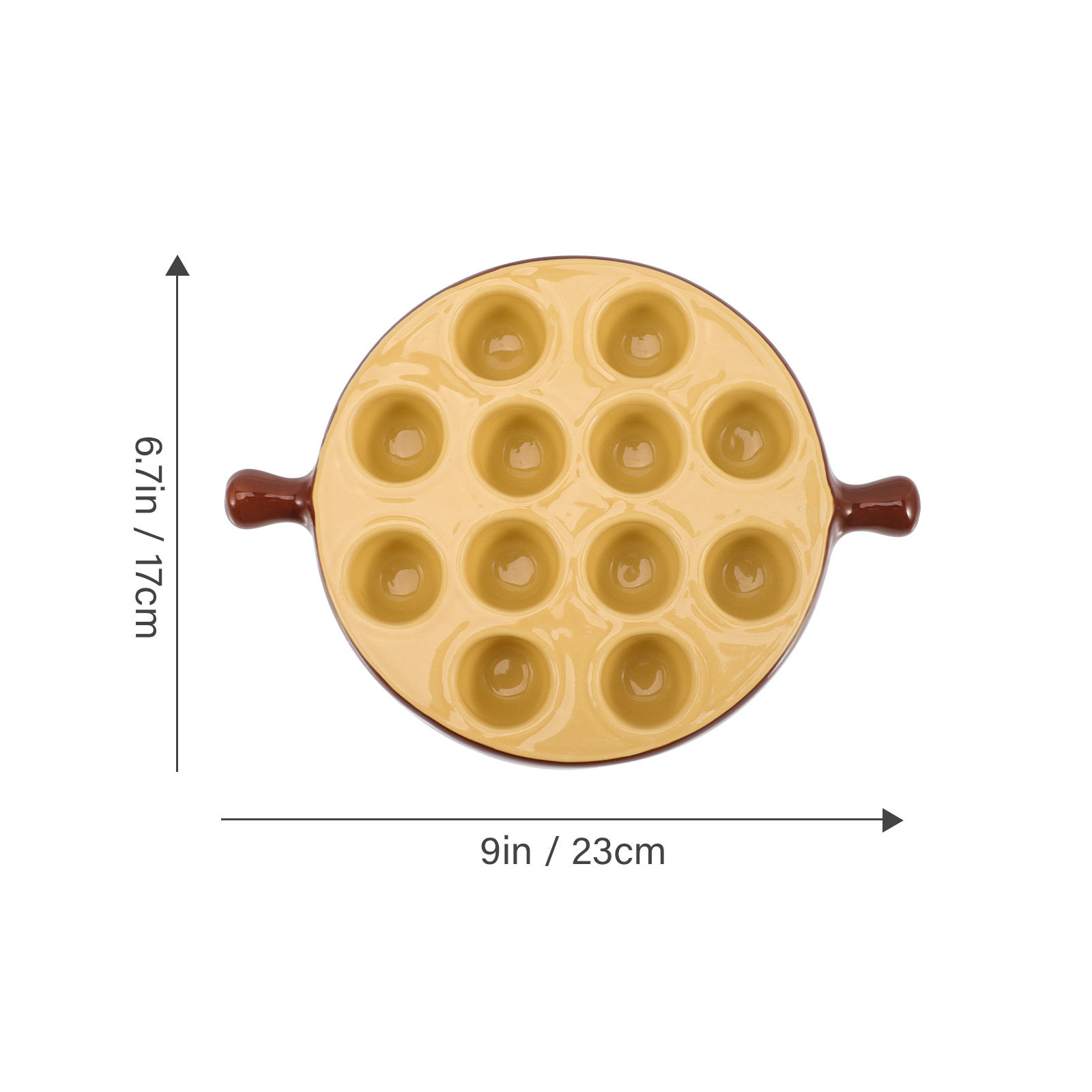 Ceramic Escargot Plate 12 Hole - Takoyaki Grill Plate review and price