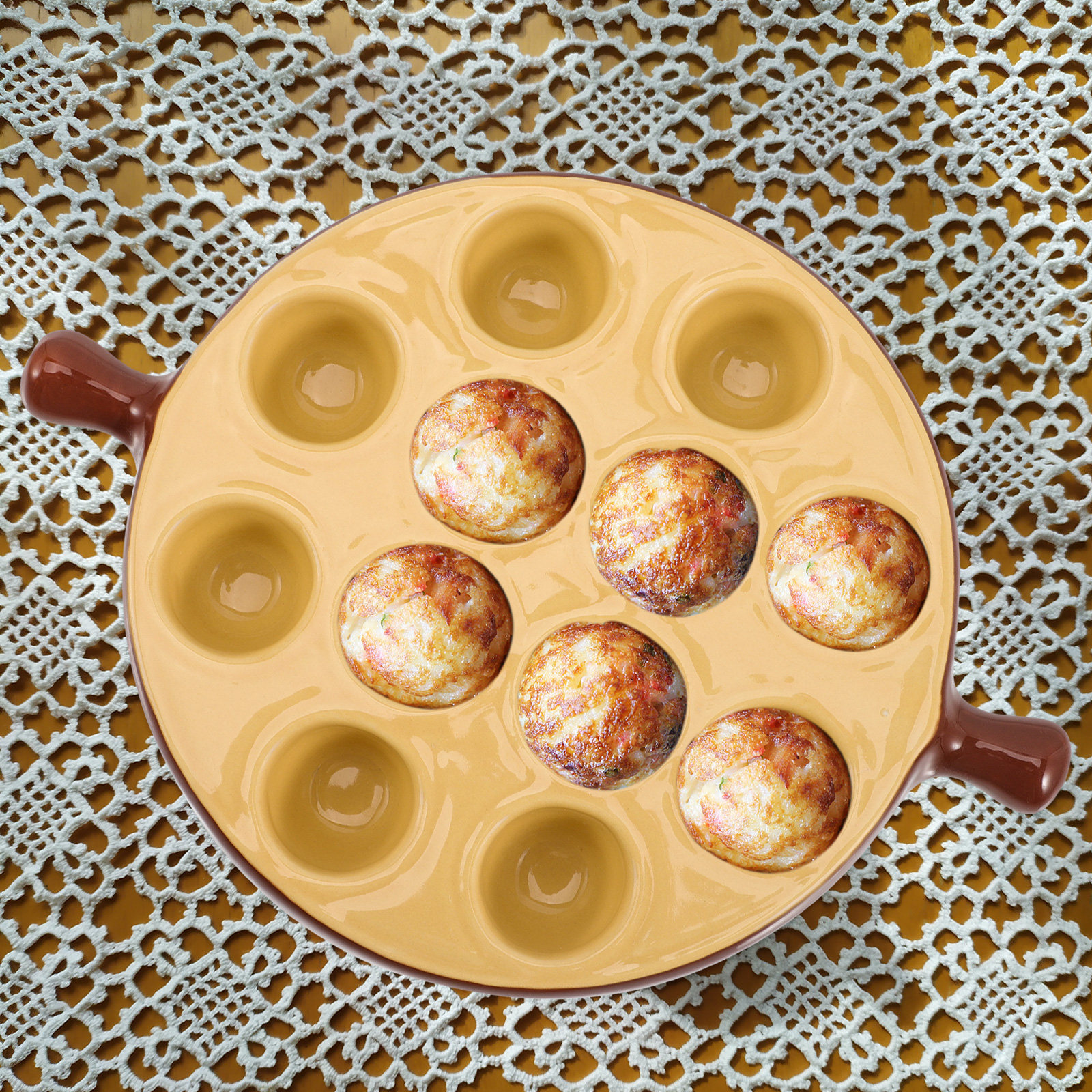 Ceramic Escargot Plate 12 Hole - Takoyaki Grill Plate review and price