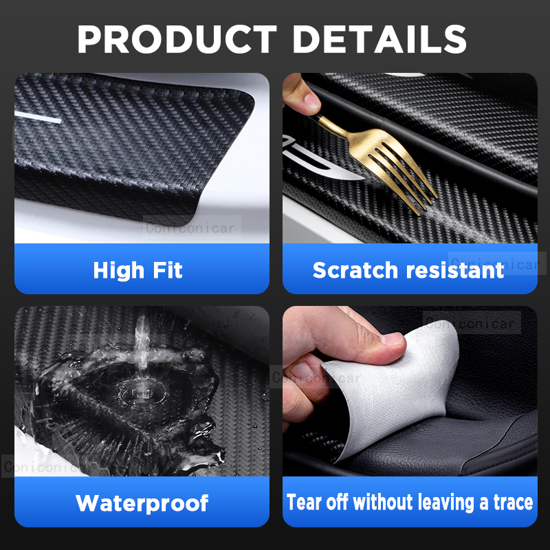 Car Door Sills Scuff Plate Thr - Crepe Pan Carbon review and price